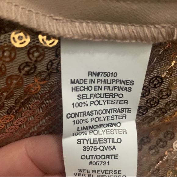 NWT - Rose Gold Sequin Prom Formal Dress - Picture 5 of 6